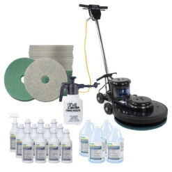 Trusted Clean 20" Commercial Floor Burnishing Package W/ Pads & Chemicals
