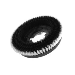 13" Floor Buffer Carpet ScrubbingBrush W/ White & Black Nylon Bristles (11" Actual Diameter)