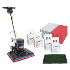 14" X 20" Orbital Floor Machine Package For Luxury Vinyl Tile Cleaning & Grout / Concrete Scrubbing
