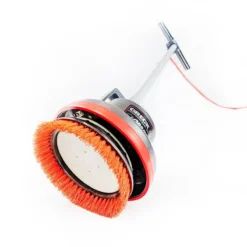Oreck® Orbiter® 12" Orange Heavy Duty Floor Scrubbing Brush 7 Oreck® Orbiter® 12" Orange Heavy Duty Floor Scrubbing Brush -Clean Freak Shop oreck orange heavy duty scrubbing brush under orbiter view 237047